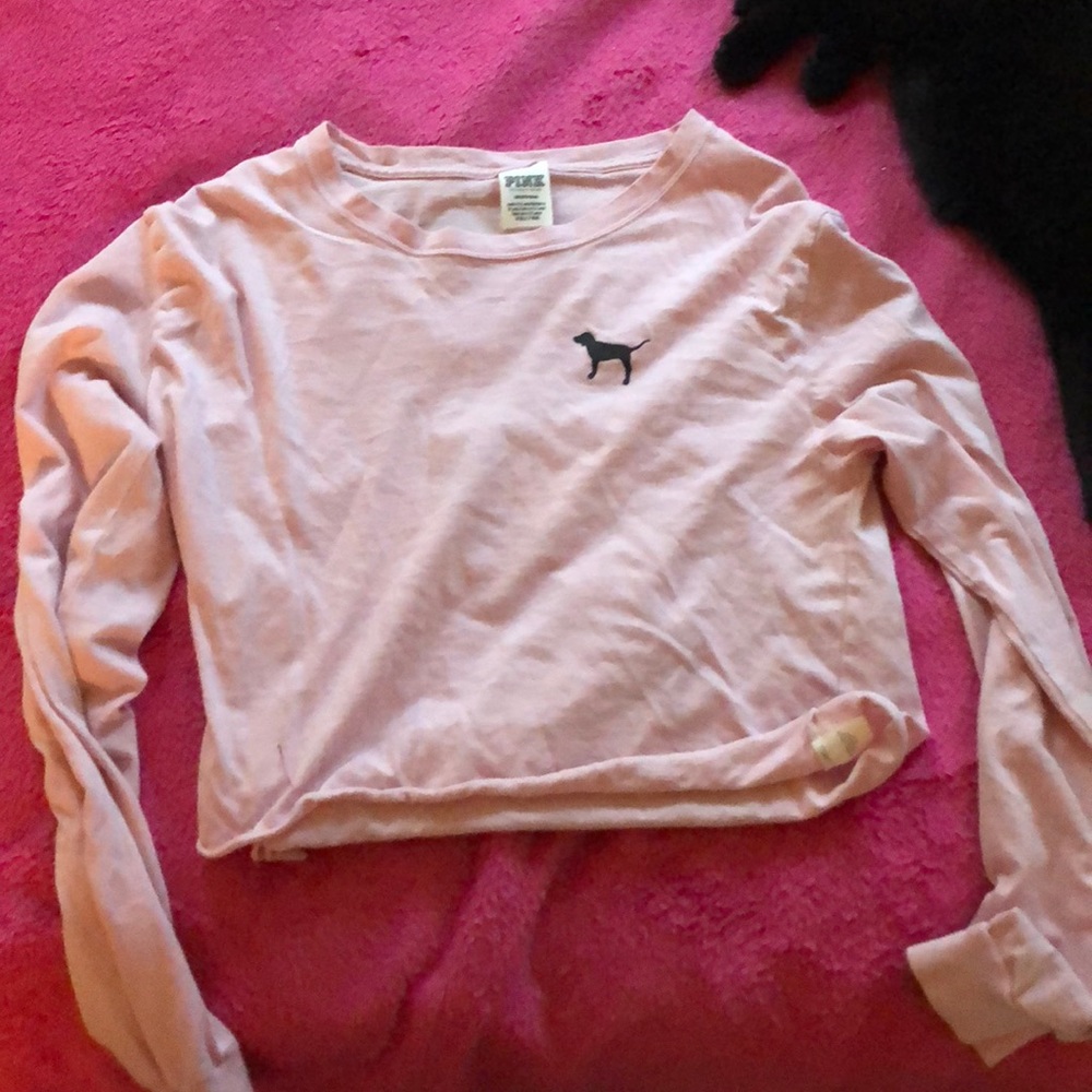 PINK Cropped Long Sleeve